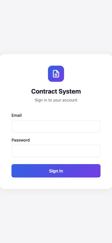 Contract system responsive sign-in